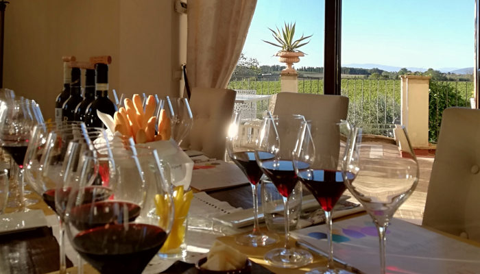 Personal sommelier wine tasting in villa